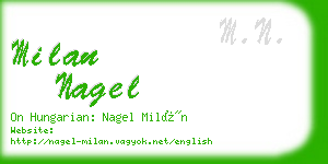 milan nagel business card